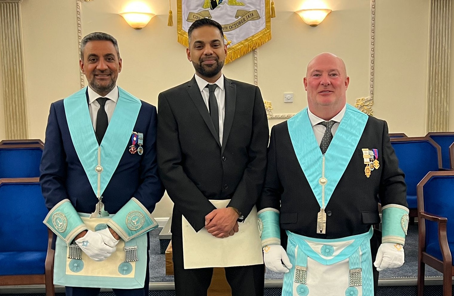New Initiate with his proposer and seconder (March 2024)